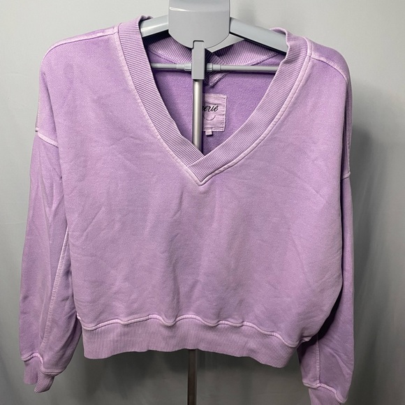 Aerie Lavender V-Neck sweatshirt and sweatpants size small/Medium - Picture 1 of 12